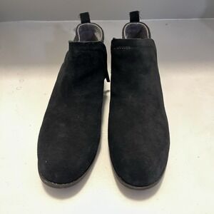 TOMS Black Suede Ankle Boots Comfortable Shoes Size 9.5